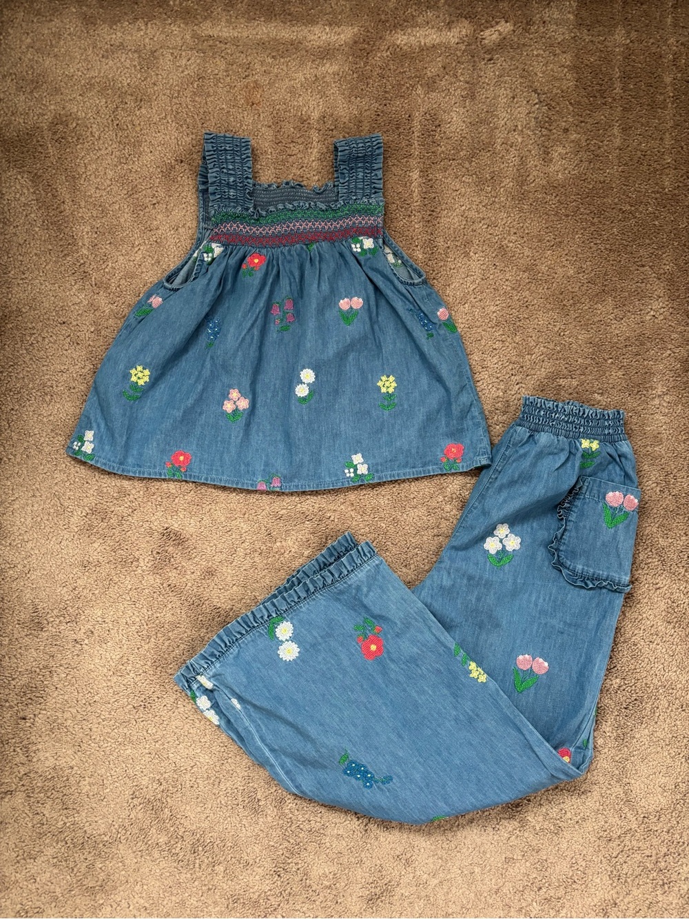 Chambray set( top and pants) 9/10